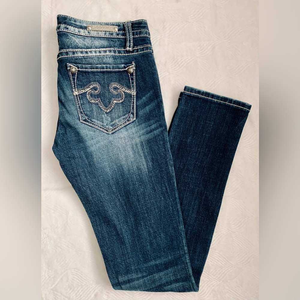 Re-Rock by Express Dark Wash Skinny Jeans - Size 4
